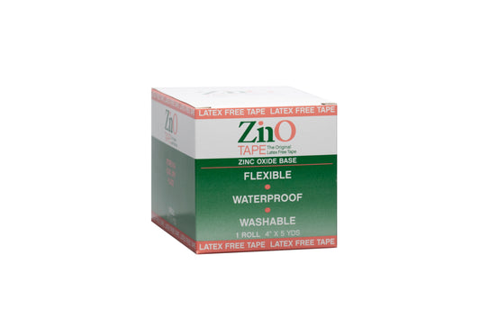 ZinO-Tape™: Zino Zinc Oxide Tape, 4" x 5 yds – 3 rolls per master box